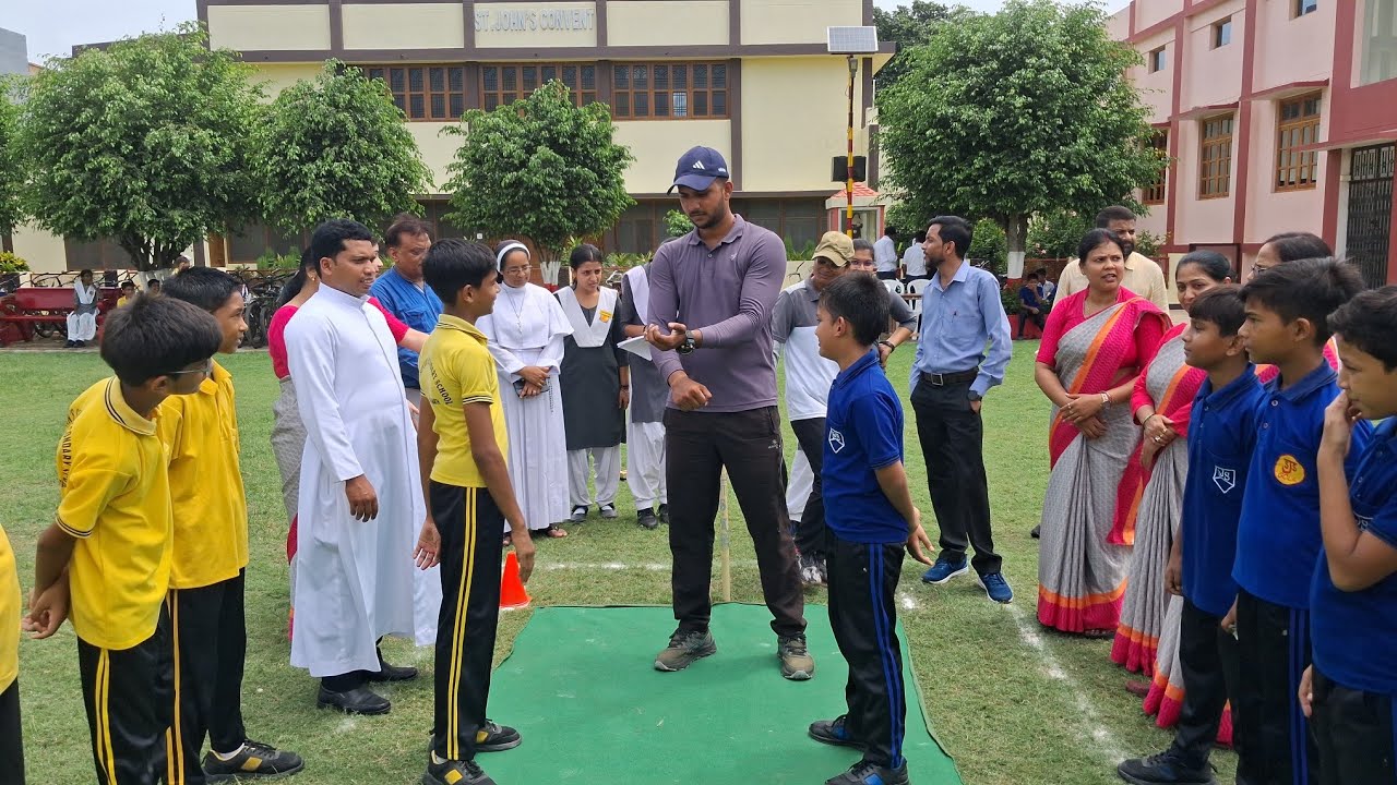 Cricket Match played, St John's Sr Sec School. Gola Gokarannath Kheri