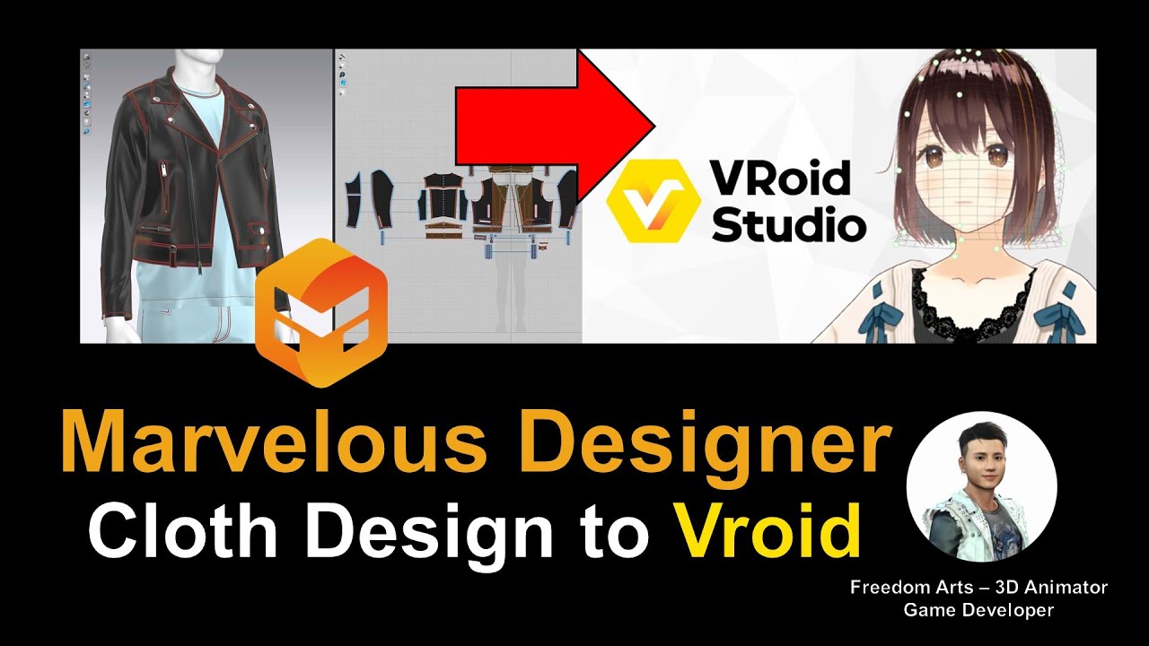 Marvelous Designer в Vroid Studio — новый полный урок по дизайну одежды