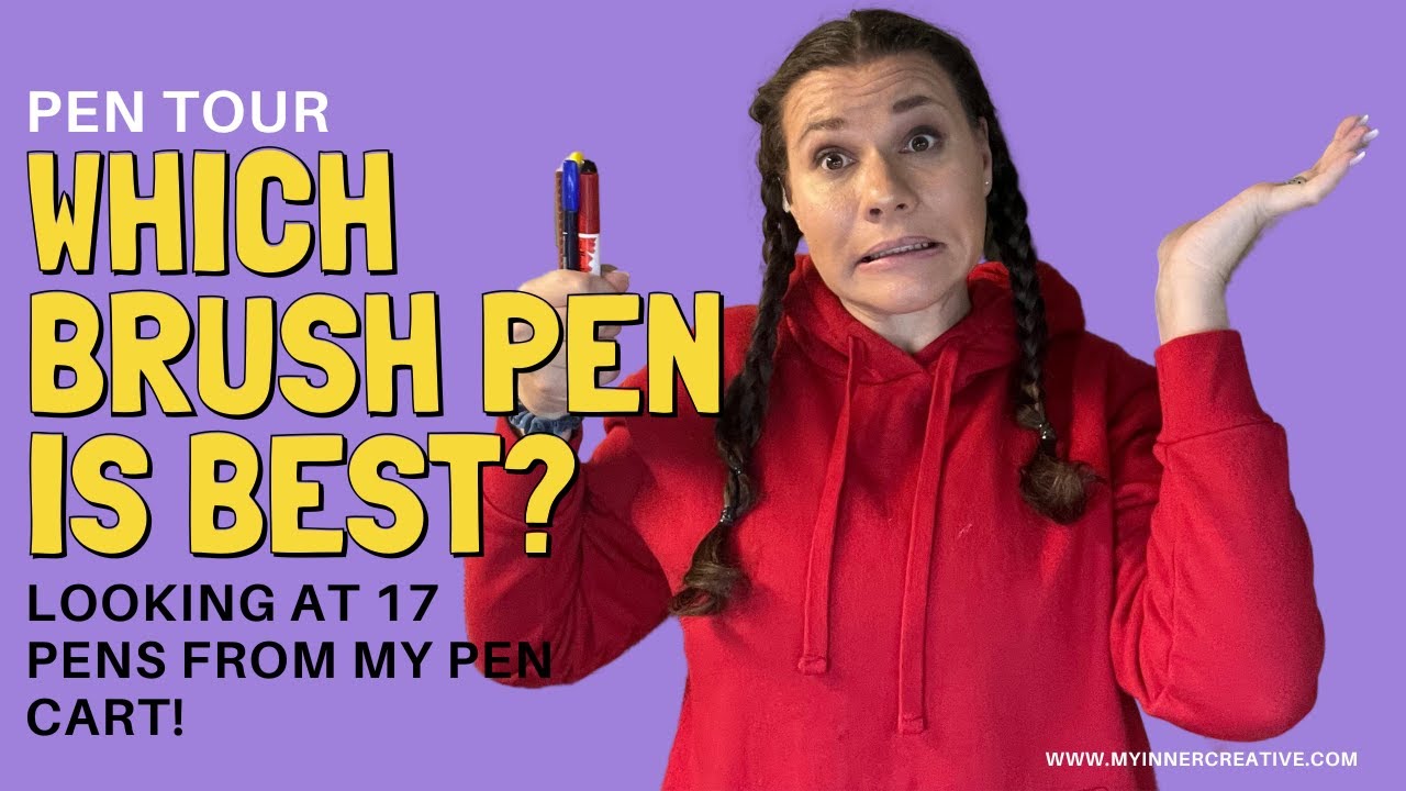 My HUGE brush pen collection mini review + Lettering Freebie!