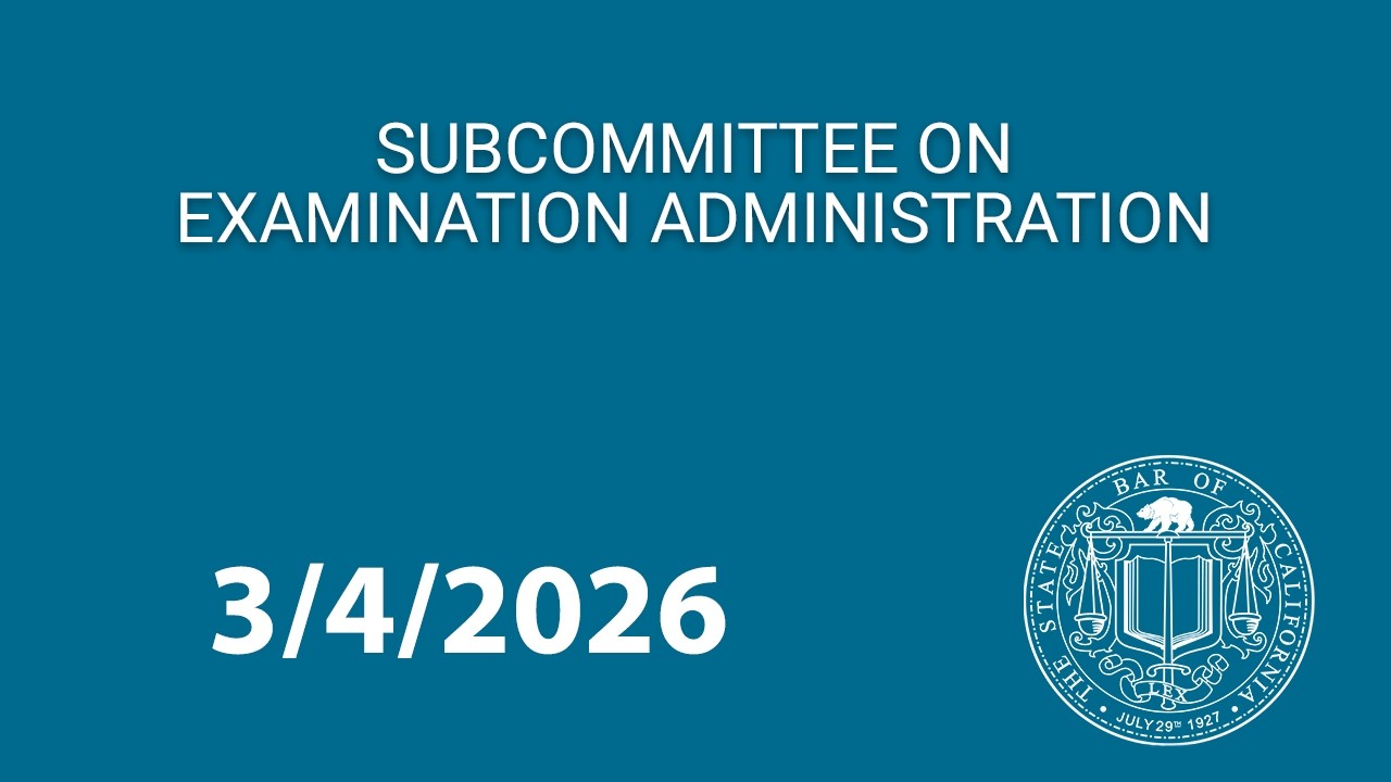 Subcommittee on Examination Administration Meeting 3-4-2026