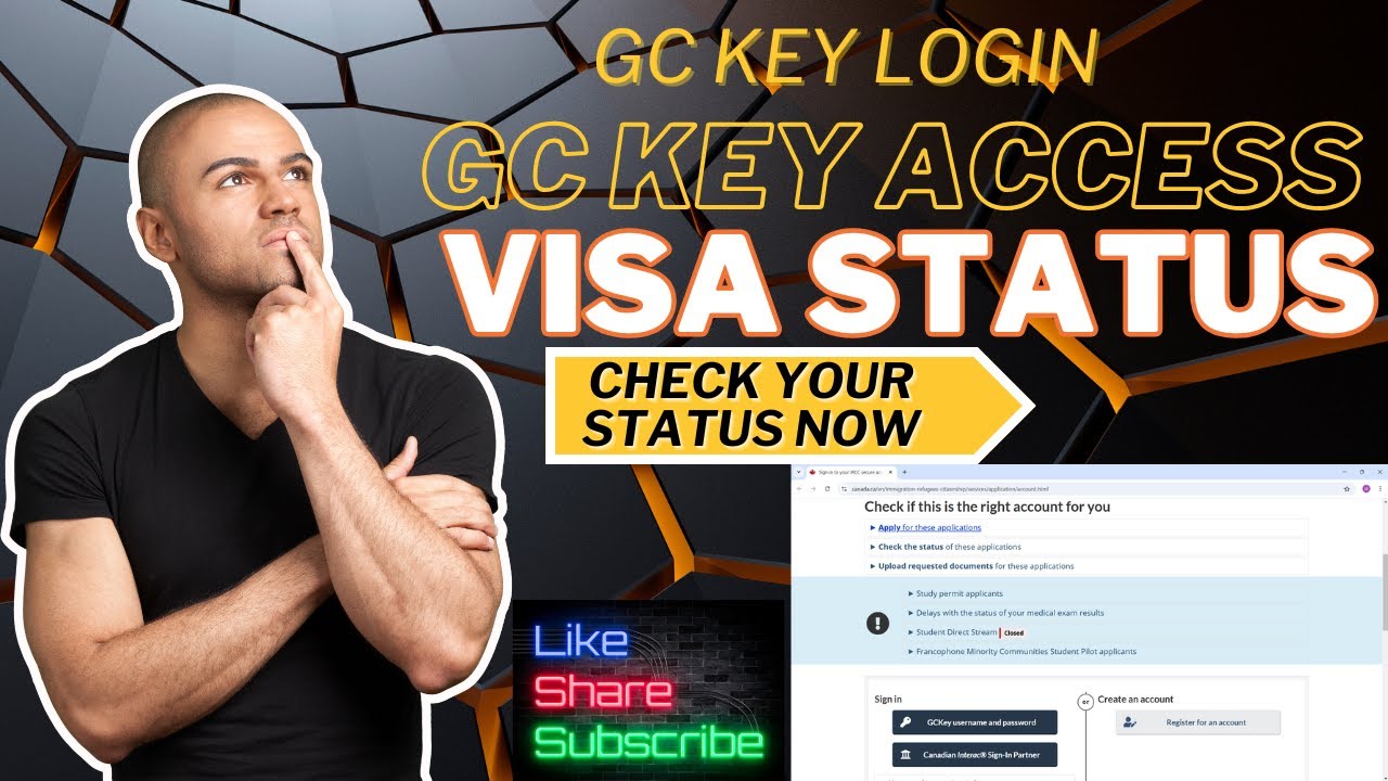How to check canada visa application status online | GC Key Login | Check your status with GC Key