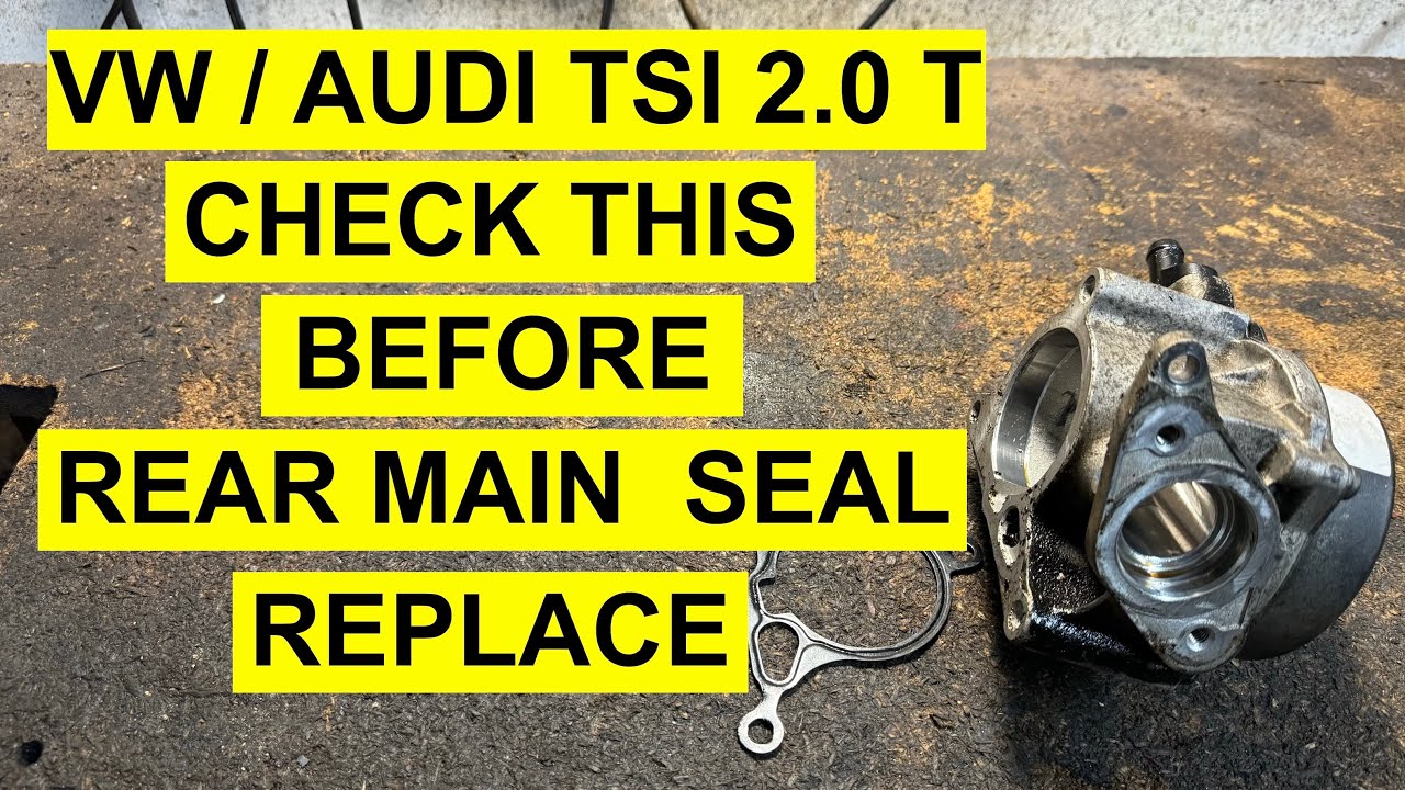 VW / AUDI 2.0 T Rear Main Seal Leaking? I Bet It’s This Easier Part
