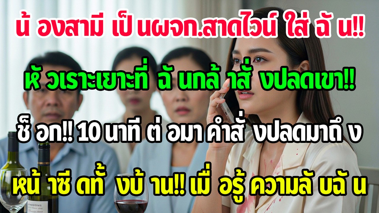 น้องสามีเพิ่งได้เป็นผู้จัดการใหญ่แล้วสาดไวน์ใส่ฉัน ฉันโทรบอกให้ปลดเขา ทั้งบ้านหัวเราะ…10นาทีต่อมาซีด