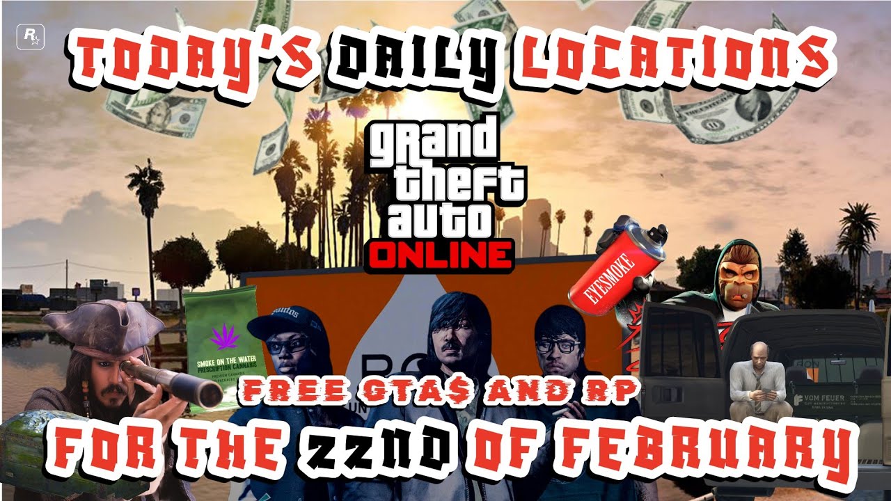 GTA: Online. • Today's Shipwreck, Gun Van, Street Dealers, LS Tags & Weed Bag locations. • Feb. 22nd