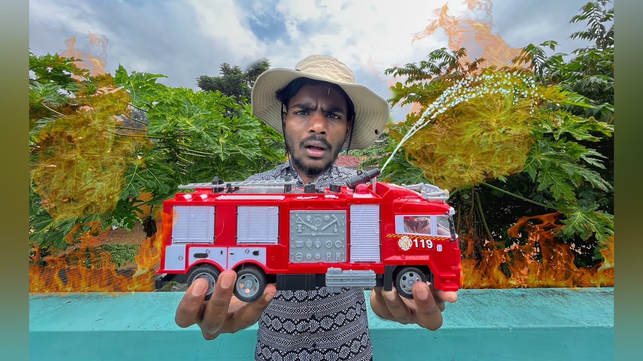 REAL RC FIRE ENGINE TRUCK 🚒 SAVE MY LIFE 😭✨ - #vlog #toys #bommapadam #trending
