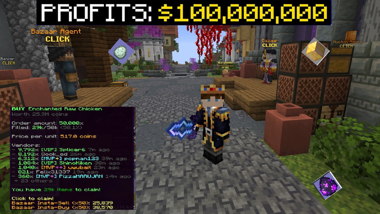 THE EASIEST WAY TO MAKE 100M COINS EVERY DAY! | Hypixel SkyBlock