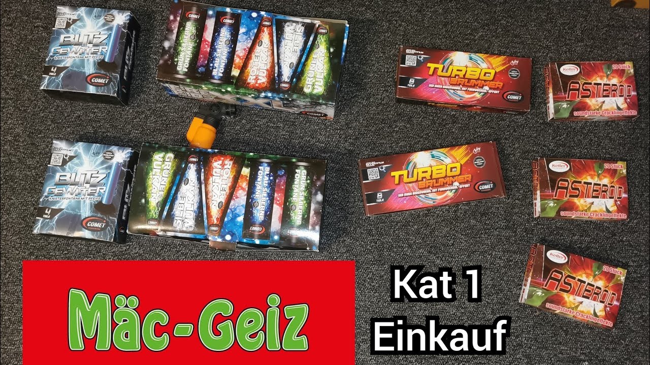 🛒 Kat 1 Einkauf bei MäcGeiz | Comet | Jugendfeuerwerk | schöne Artikel dabei