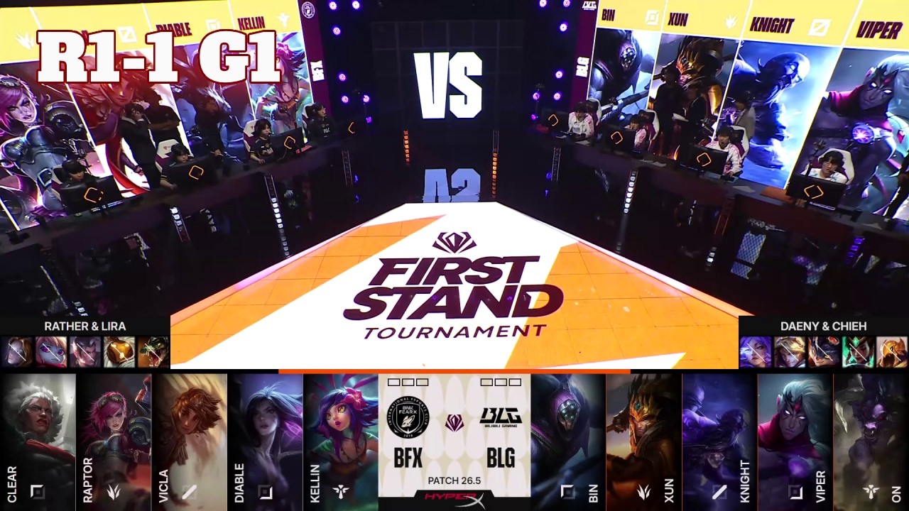 BFX vs BLG - Game 1 | Day 1 First Stand 2026 | BNK FEARX vs Bilibili Gaming G1 full game