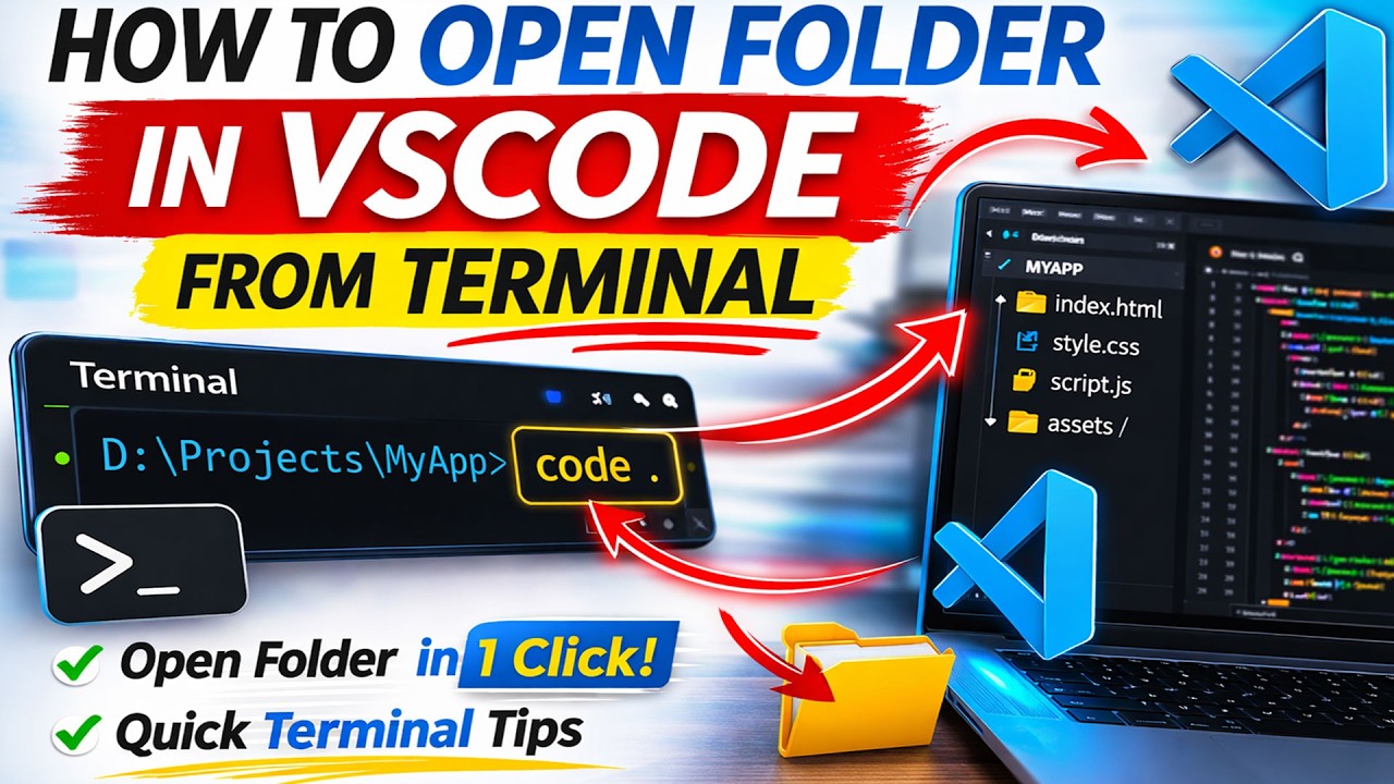 How to Use 'code .' to Open VSCode Folders Instantly | Easy VSCode Tips