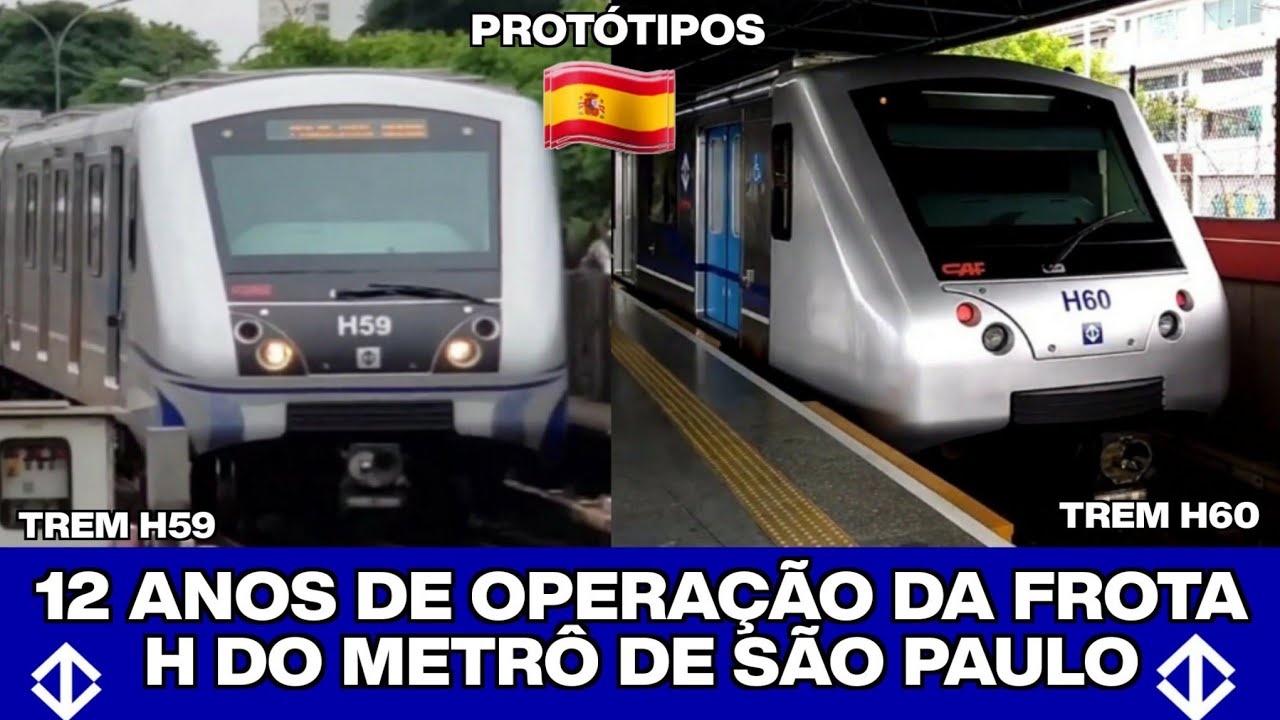 12 anos de operação da frota H do Metrô de São Paulo