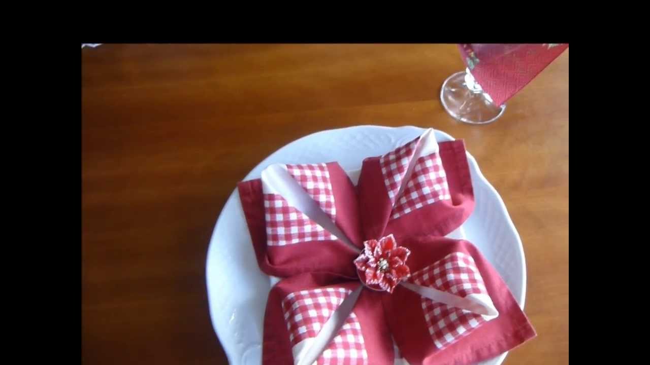 DOBLAR SERVILLETA en forma de flor (muy f&aacute;cil)