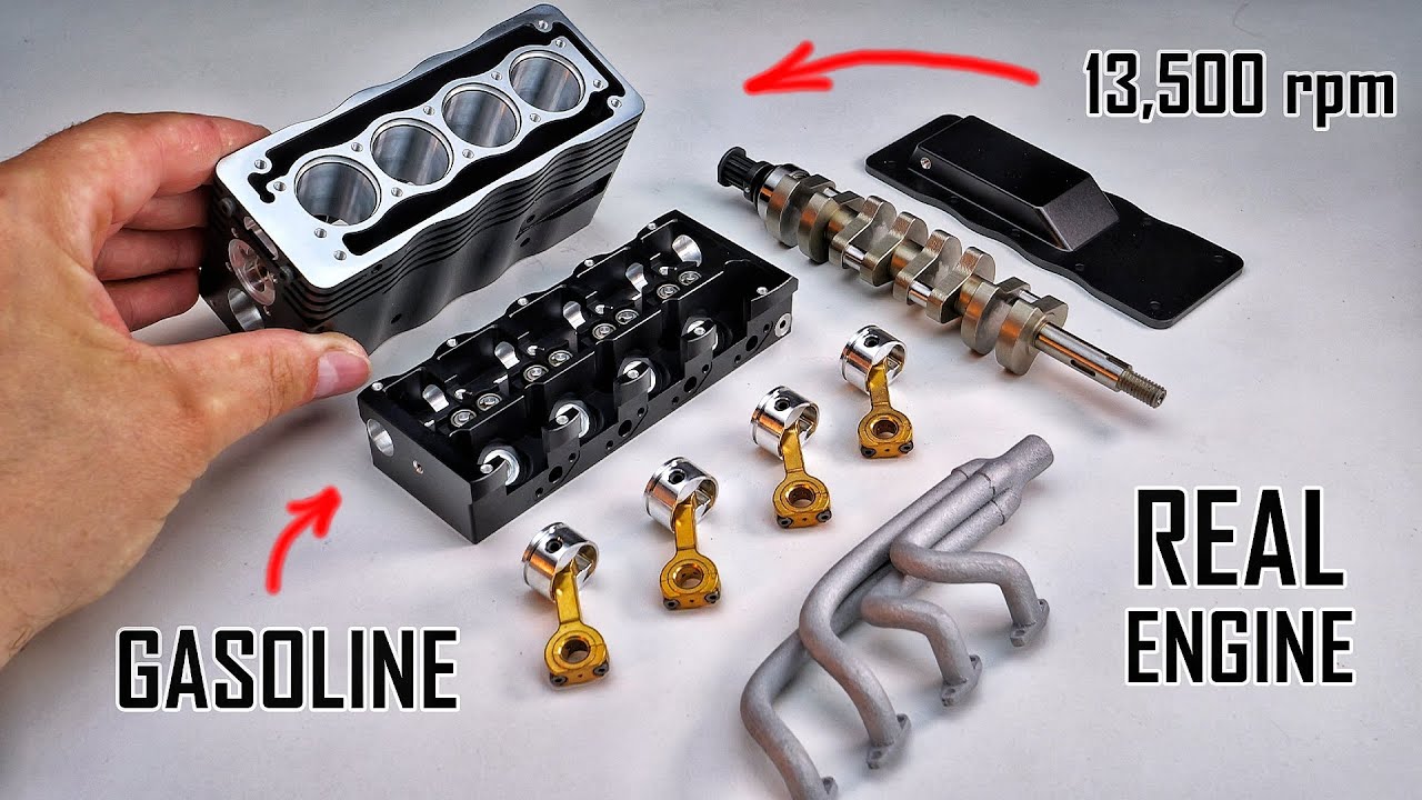 I Built a Working 4-Cylinder Engine That Fits in My Palm!