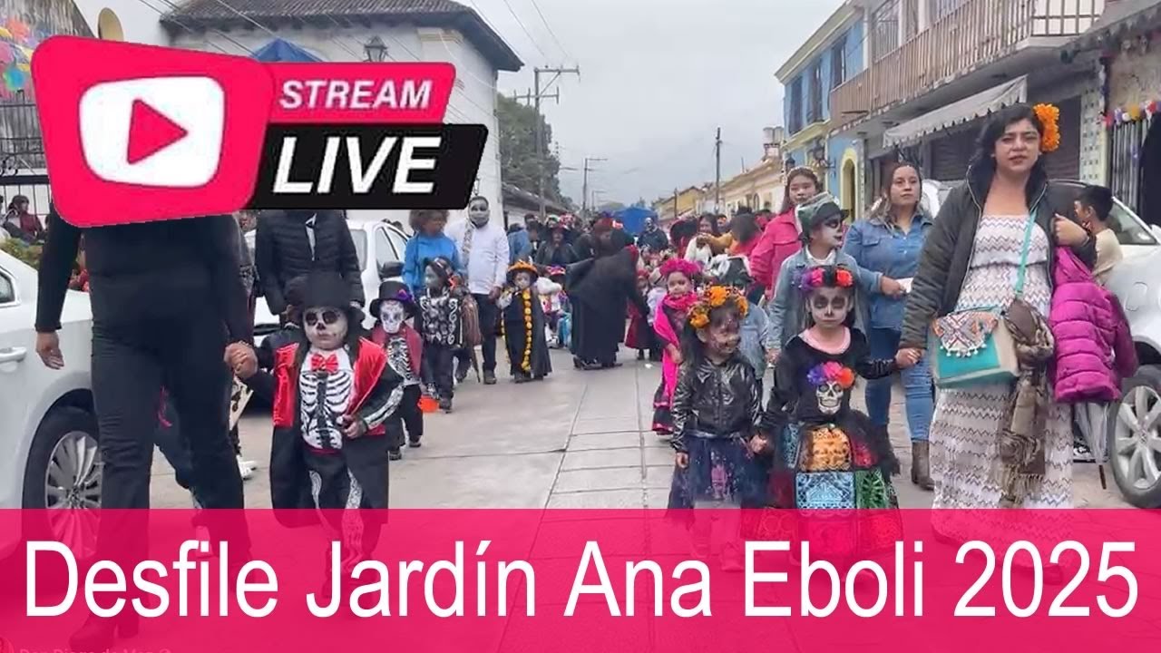 Desfile del D&iacute;a de Muertos Jard&iacute;n de Ni&ntilde;os Ana Eboli en San Crist&oacute;bal de Las Casas
