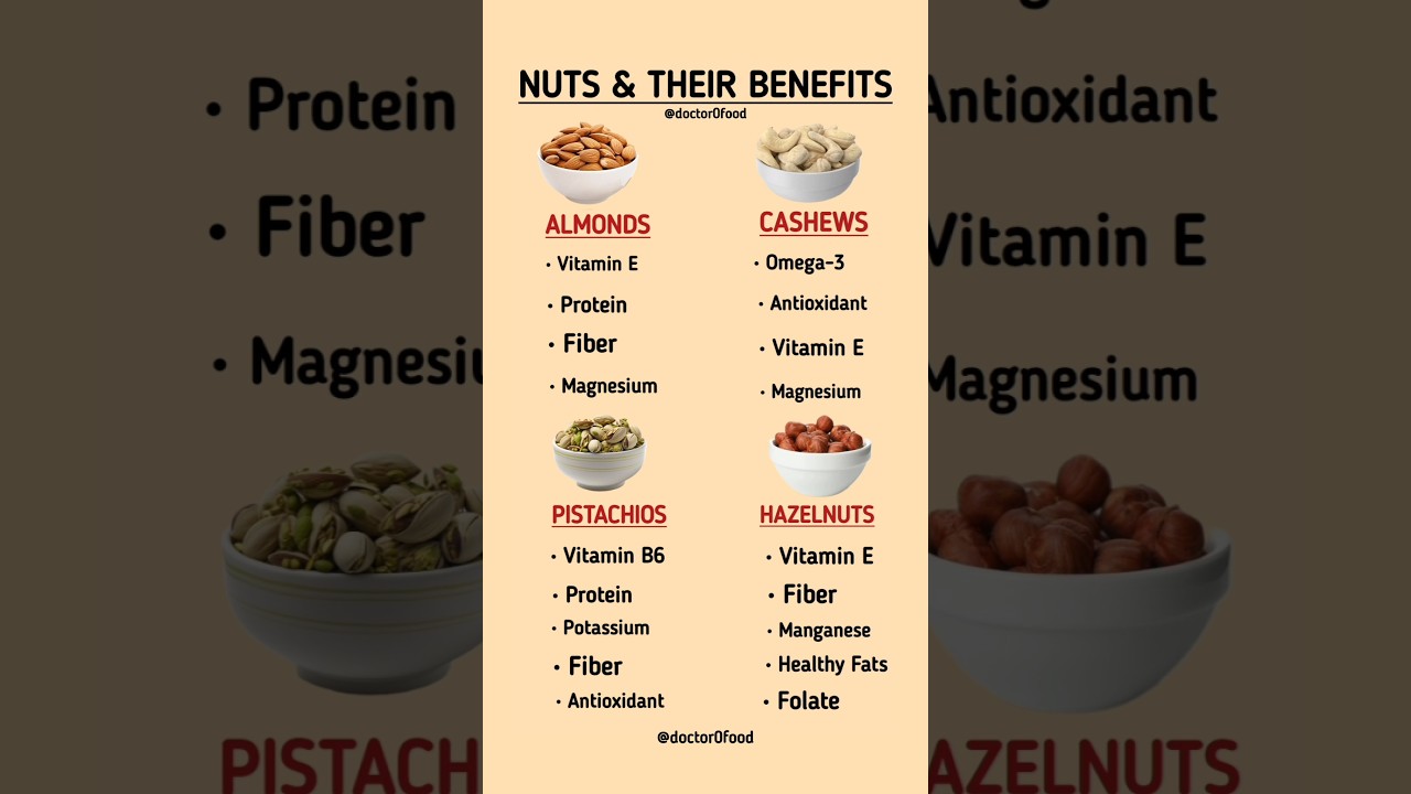 Nuts & Their Health Benefits | Nuts Nutrition Explained #healthylifestyle #healthyeating #diettips