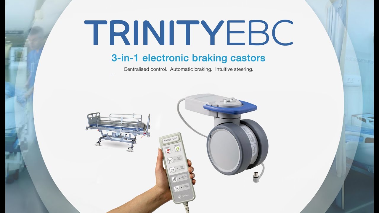 Fallshaw's Trinity EBC (Electronic Braking Castors) Australian-made  smart medical e-castors