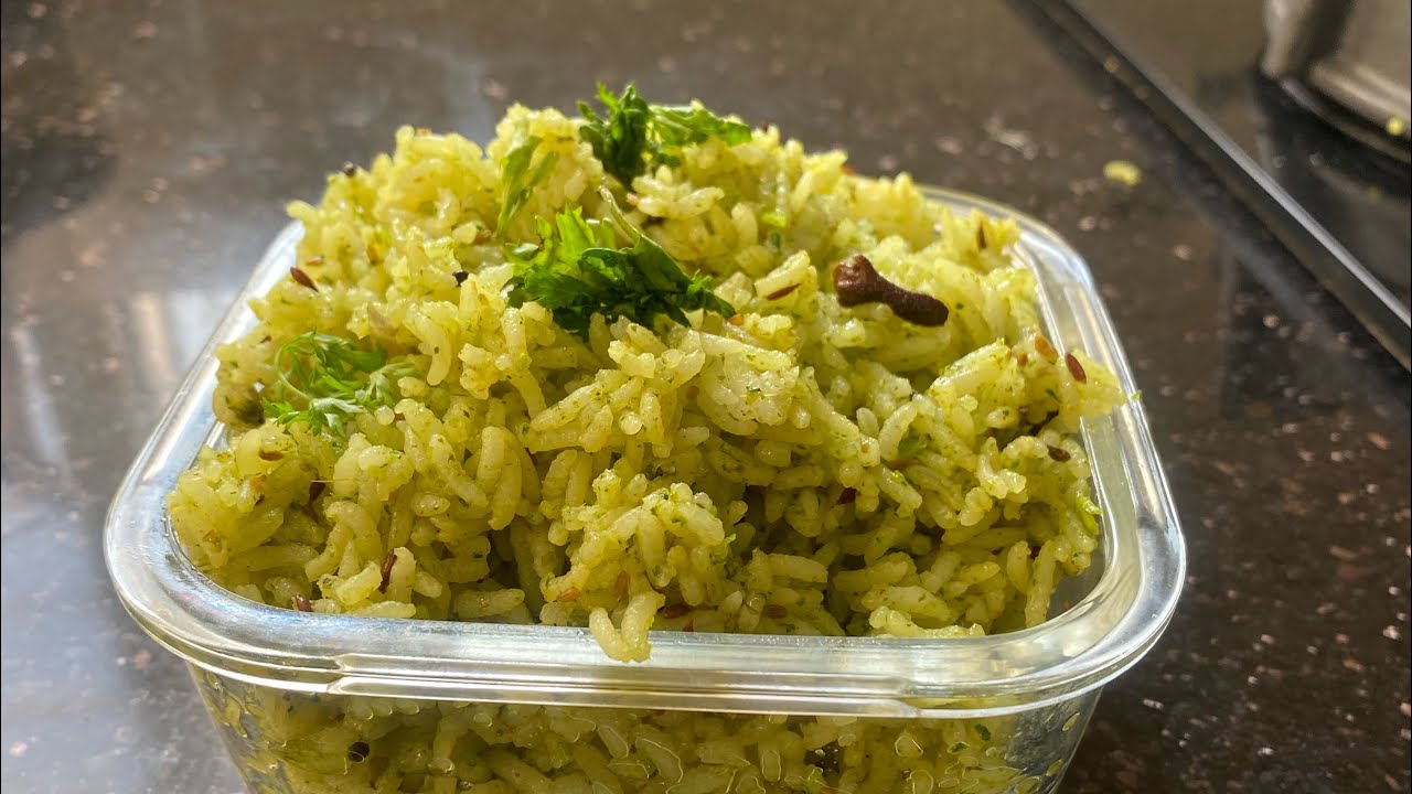 Quick & Healthy ,Tasty  Pudina (mint) Rice for lunch box😋 #food #easyrecipe #cooking 