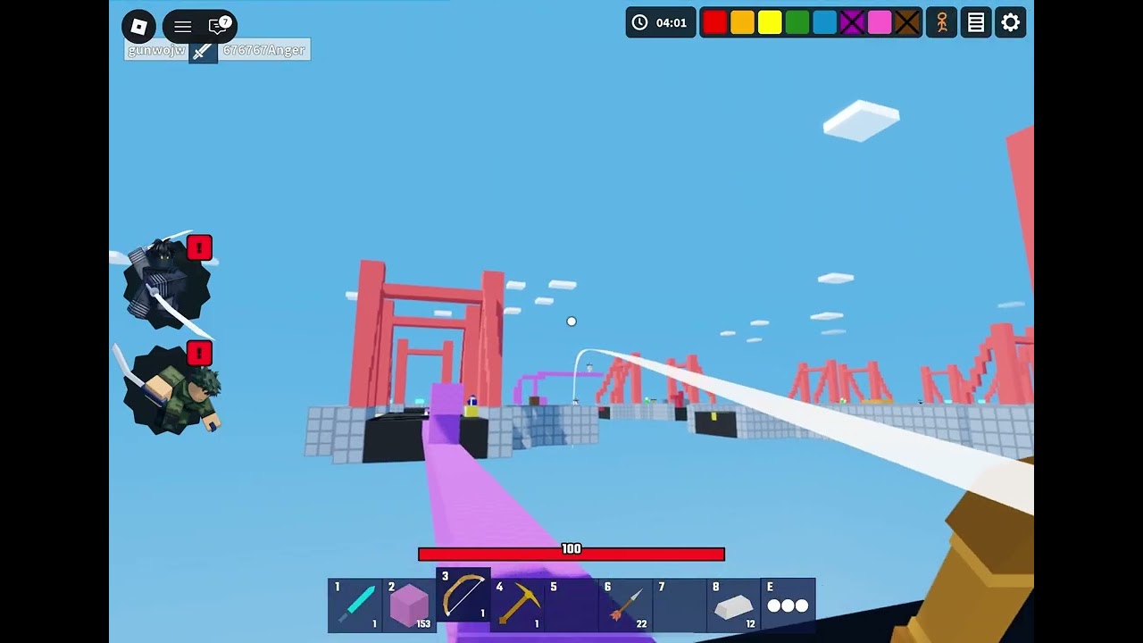 Playing bed-fight (Roblox)