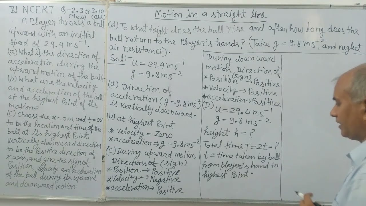 A player throws a ball upwards with an initial speed of 29.4ms−1.(a) What is the direction of