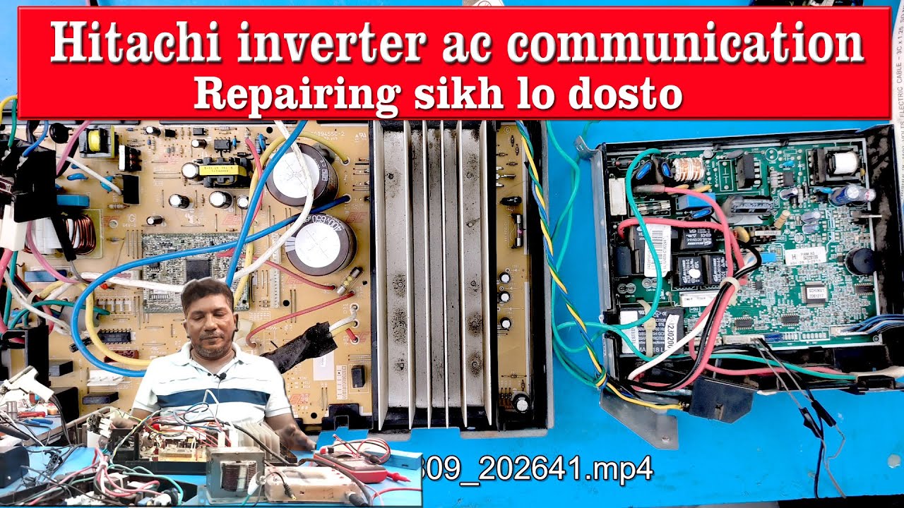 Hitachi inverter ac communication error , outdoor led 9 time blinking