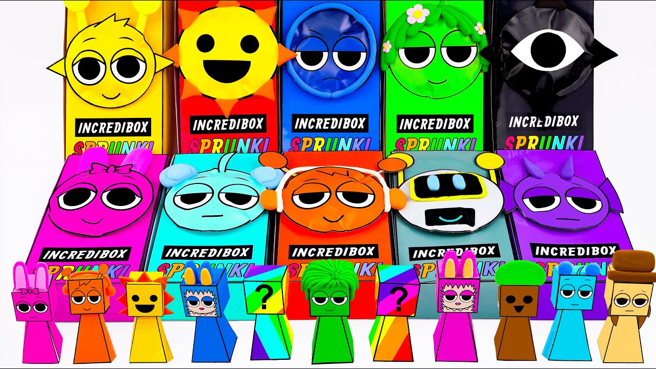 💖Paper DIY💖 Making Clay Incredibox SPRUNKI BLIND BOX Unboxing | How To Make by Mr.Blind Bag ASMR