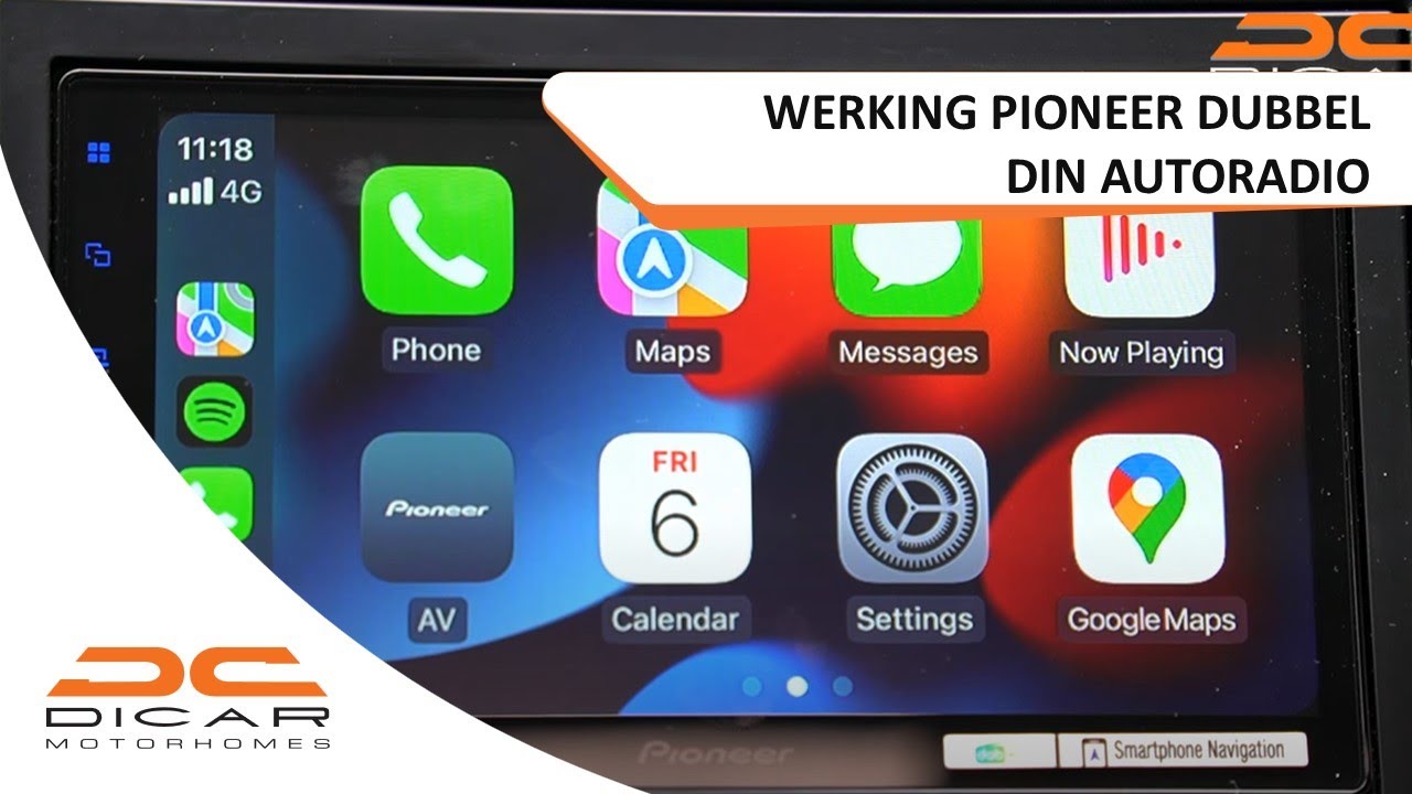 Werking Pioneer Dubbel Din autoradio