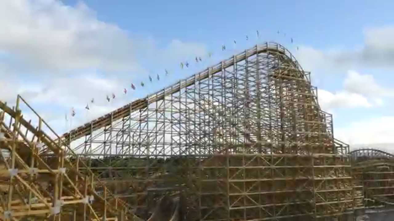 Tayto Park - C&uacute; Chulainn Roller Coaster - Drone Footage