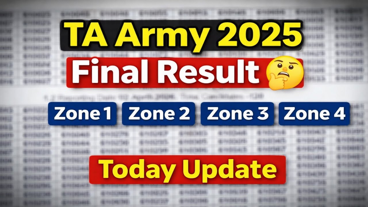 TA Army Result 🤔 2026 🎉 Today Update 
