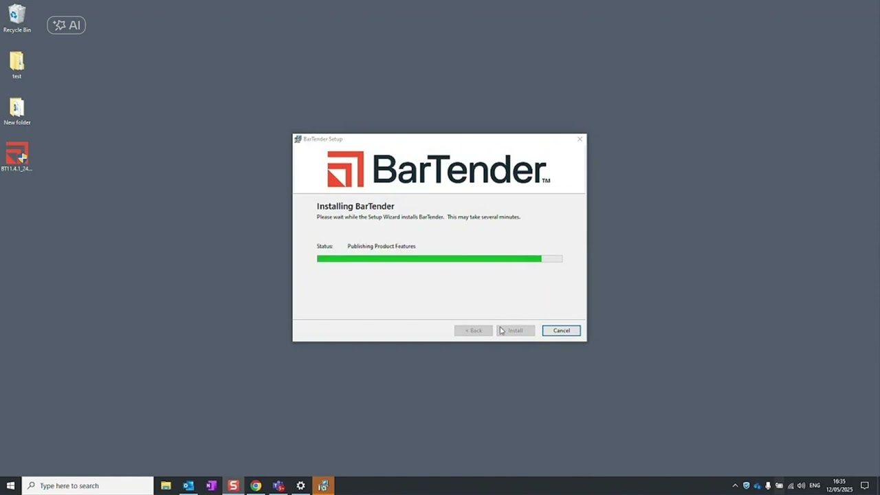 Bartender Programı Kurulumu