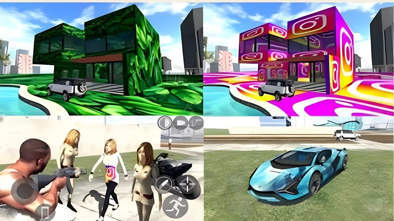 House Texture Change+ Npc cloth Chage+techno gamerz Lamborghini Sain Skin In Indian bike driving 3d