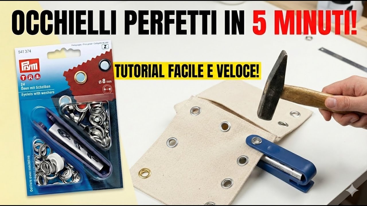 Come applicare gli occhielli decorativi con rondelle di Prym: Guida Facile e Veloce! 🛠️👜