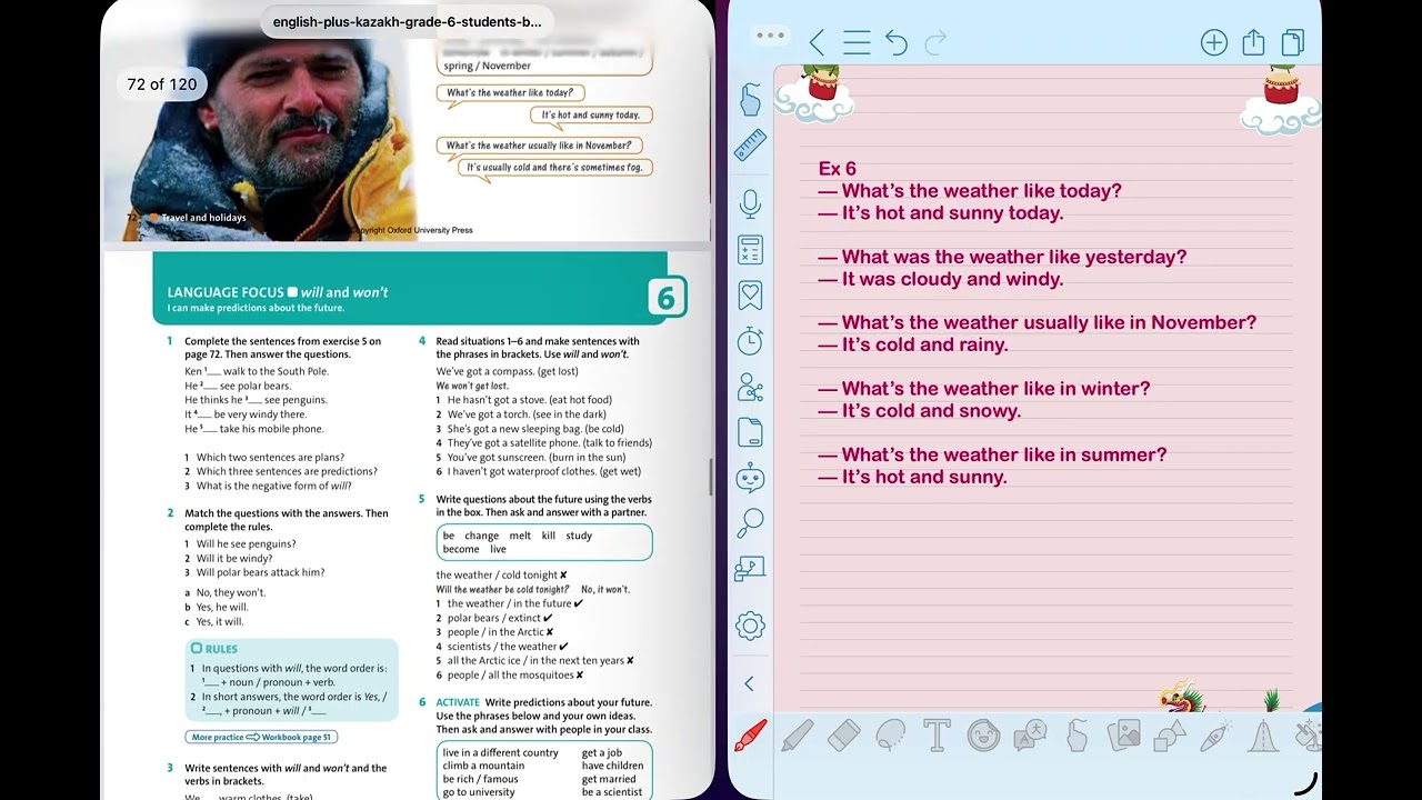 English plus 6 student’s book p 72-73 / Ағылшын 6 сынып 72-73 бет