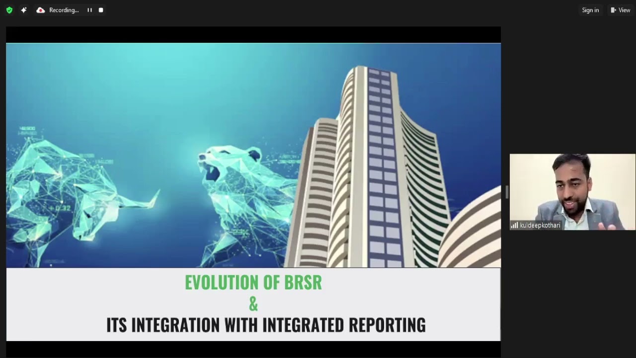 Webinar on “BRSR Reporting and Assurance” - 22032024