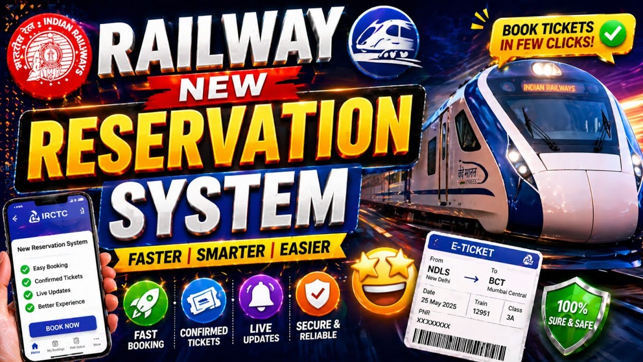 New Reservation System In Indian Railway ! Reservation Software Update In To Browser Ticket Booking