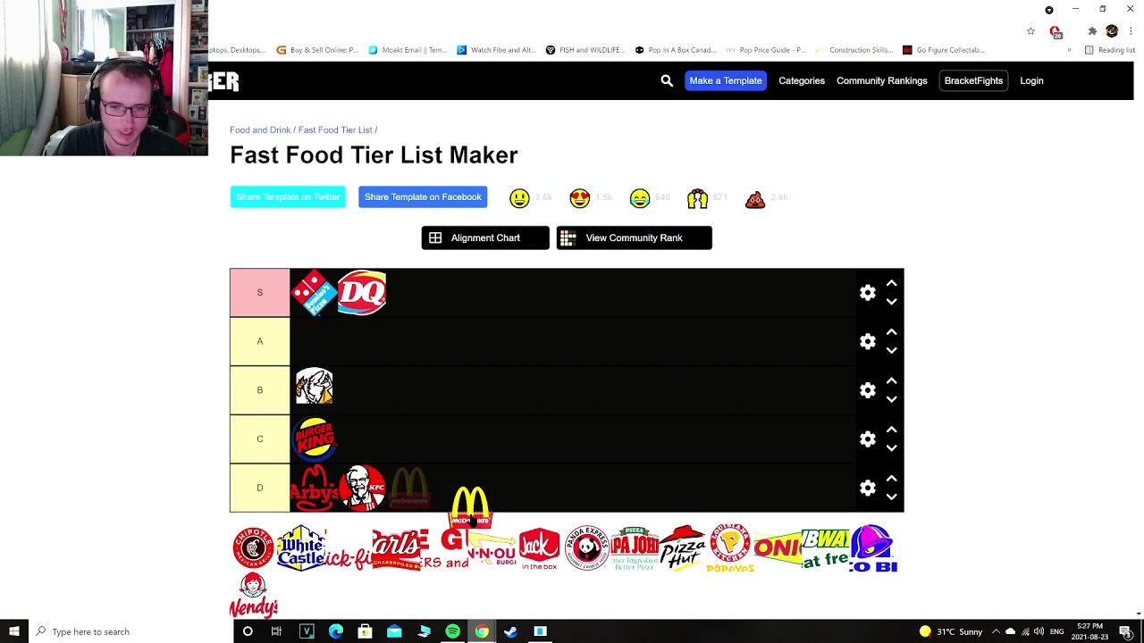 fast food tier list