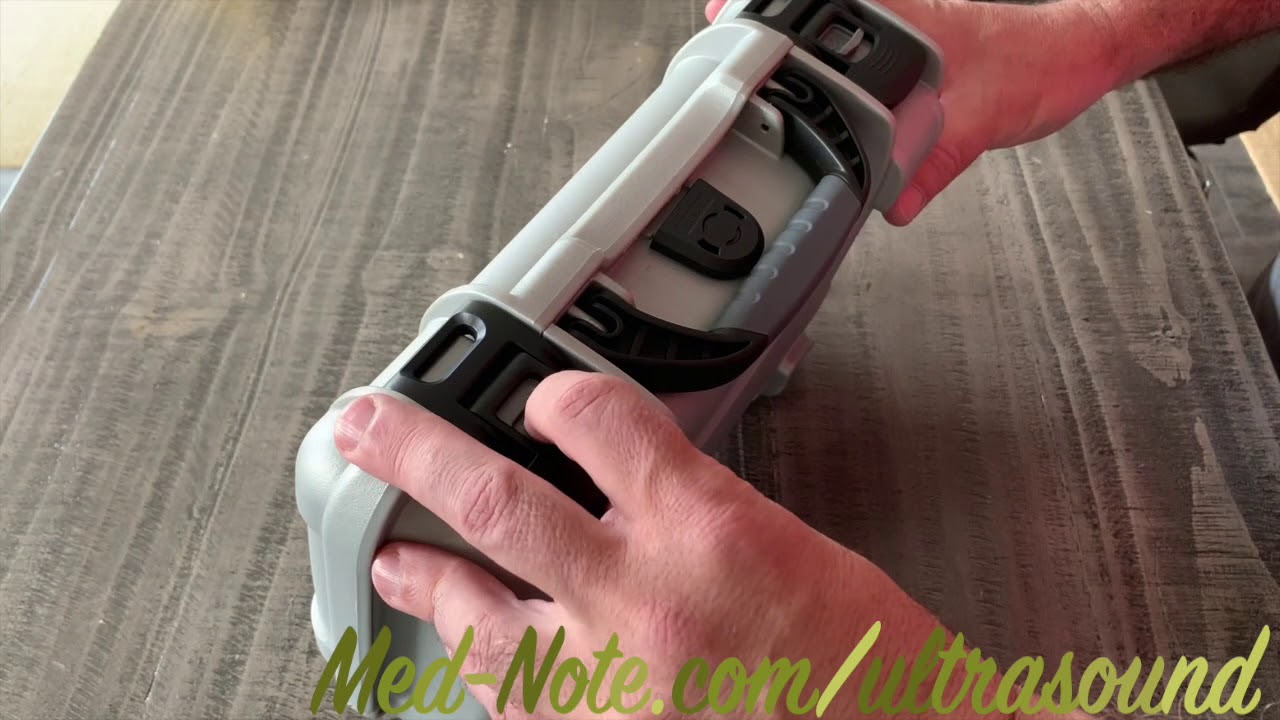 Cases for the Butterfly IQ Ultrasound probe, charger, and gel