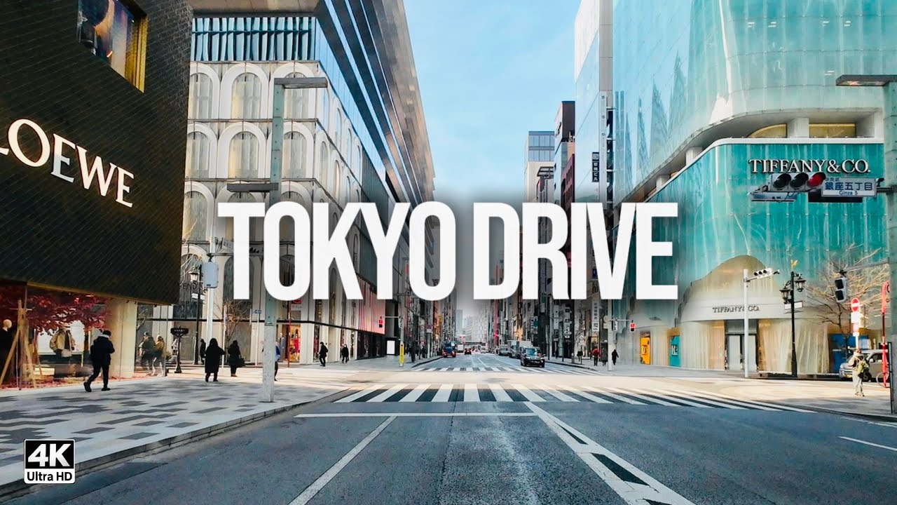 Tokyo Morning POV Drive | Tsukiji to Kosuge via Ginza & Nihonbashi | 4K