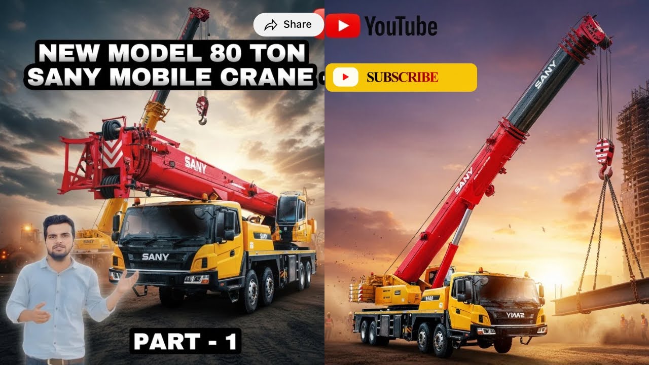 NEW 80 TON 🕹️ SANY MOBILE CRANE STC800T5 PART -1 || Santosh Pal Vlog || सभी जानकारी हिंदी में.. ✅