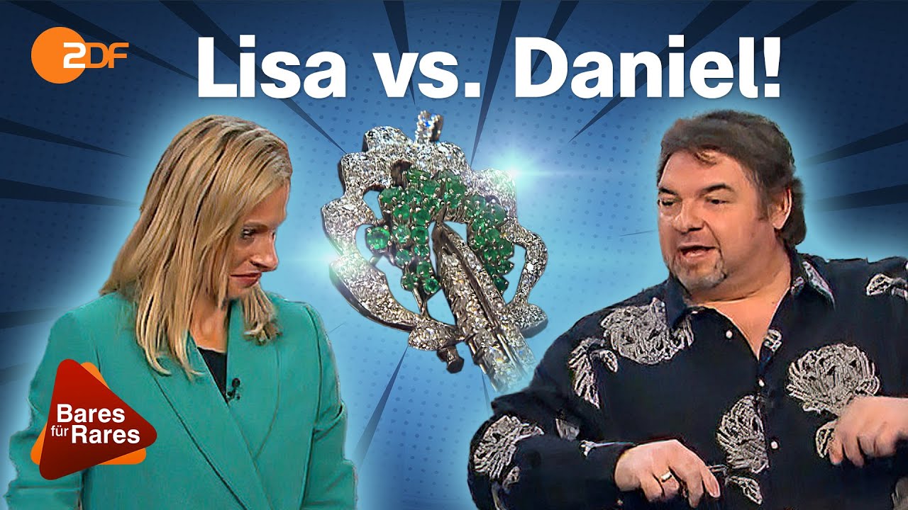 Broschen-Battle: Smaragd Lisa vs. Diamant Daniel machen Auge auf Accessoire | Bares für Rares