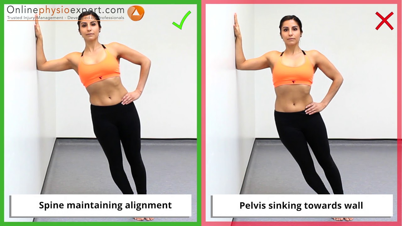 Side Plank Exercise Variations - Wall Side Plank