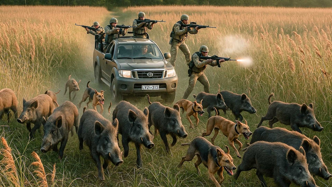 Totalangriff: Bauern und Hunde verteidigen Hof gegen wilde Wildschweine!