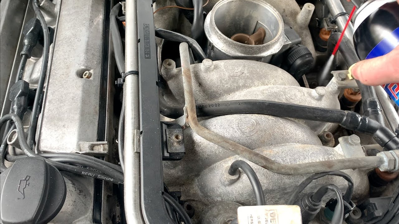 Finding Engine Vacuum Leaks With Brake Cleaner - Mercedes R129 or any Car
