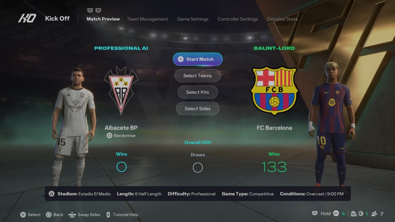 EA SPORTS FC 26 Albacete-FC Barcelona Copa del Rey 1/4 final full match 25/26 PS5
