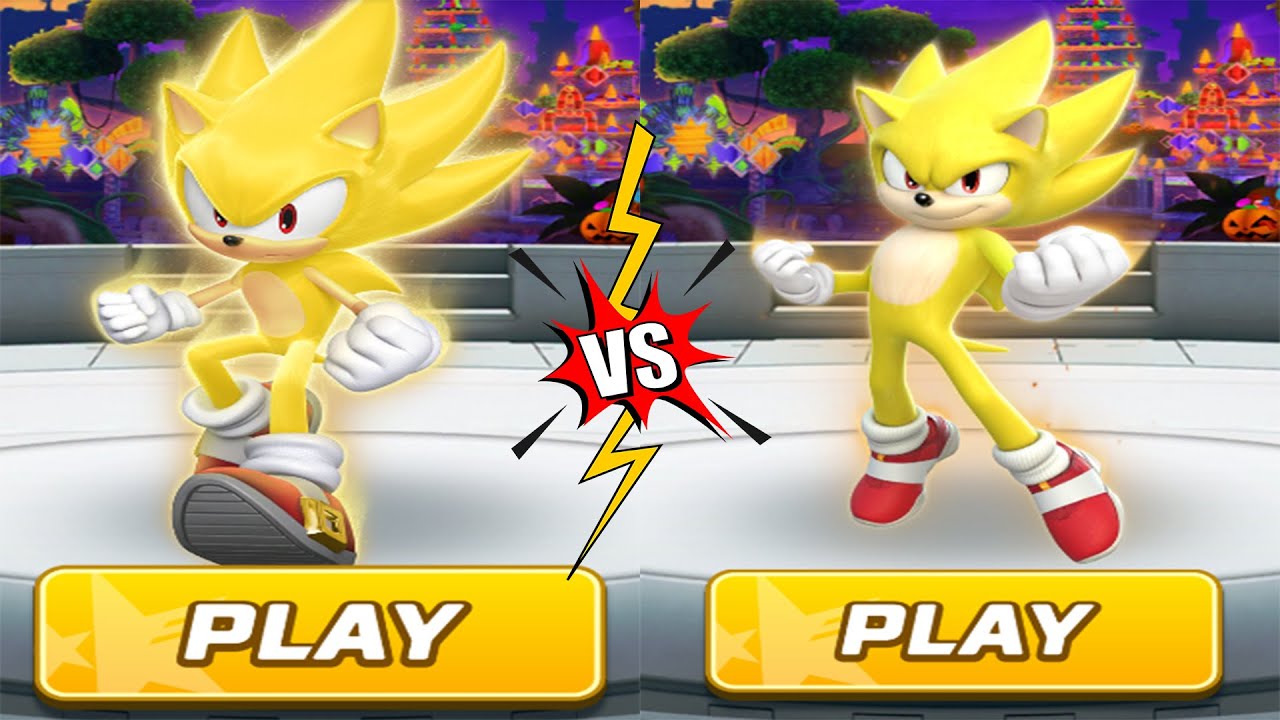 Sonic Forces Speed Battle - Super Sonic vs Movie Super Sonic (android, ios) Gameplay