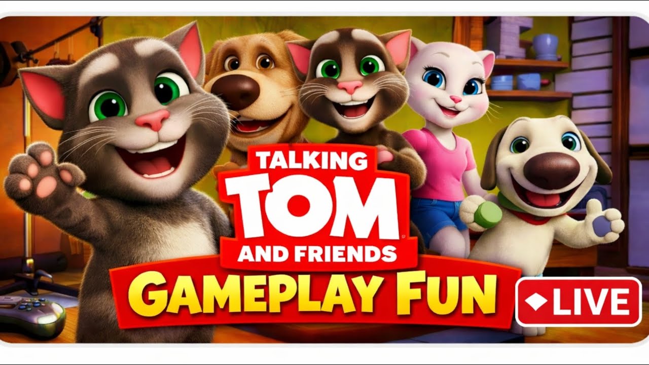 😂 Talking Tom  cat LIVE Now #Live#Fun#TalkingTom #LiveFun##TalkingTomLive#notforkidsLive#Funfamily
