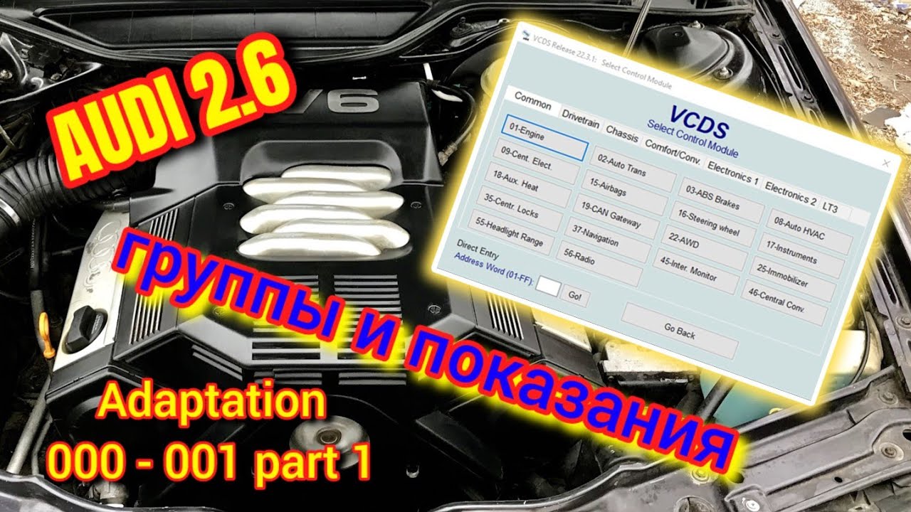 Как Лечить и Диагностировать Ауди 2.6  (Часть 1 ) #диагностикаауди #группыдиагностики #vcds #ауди26