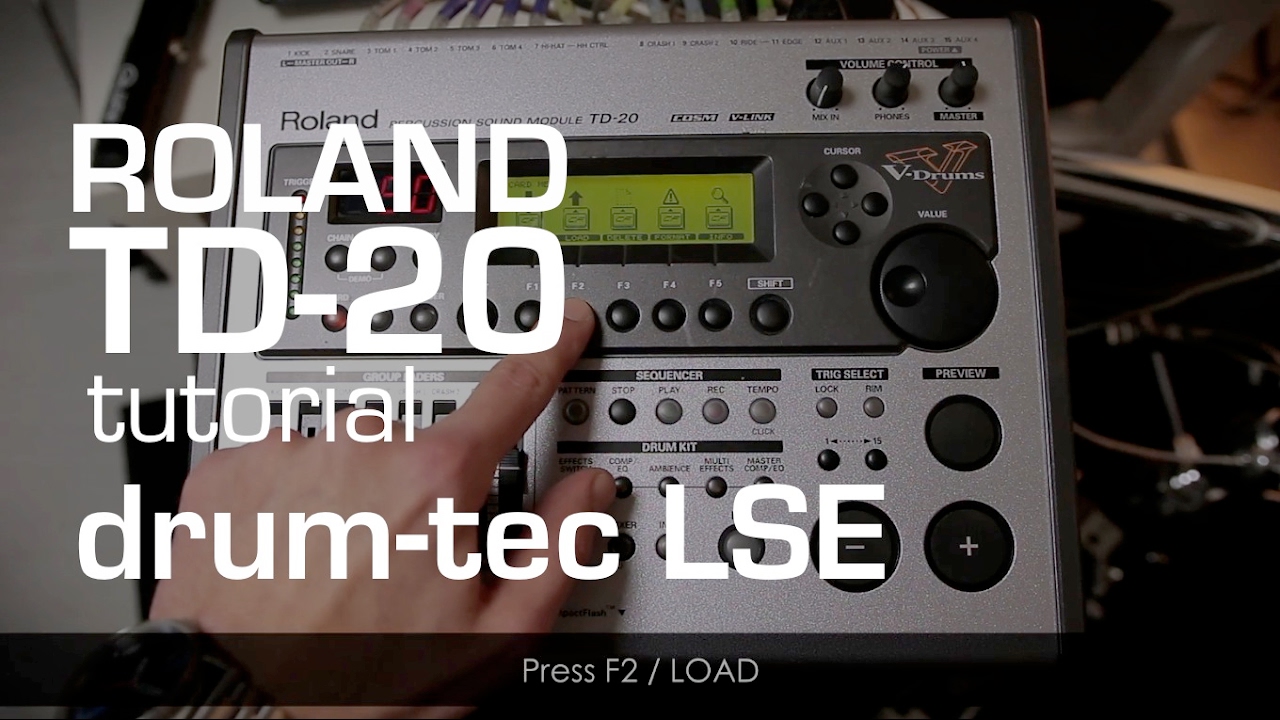 Roland TD-20 v-drums tutorial: Loading the drum-tec Live Sound Edition