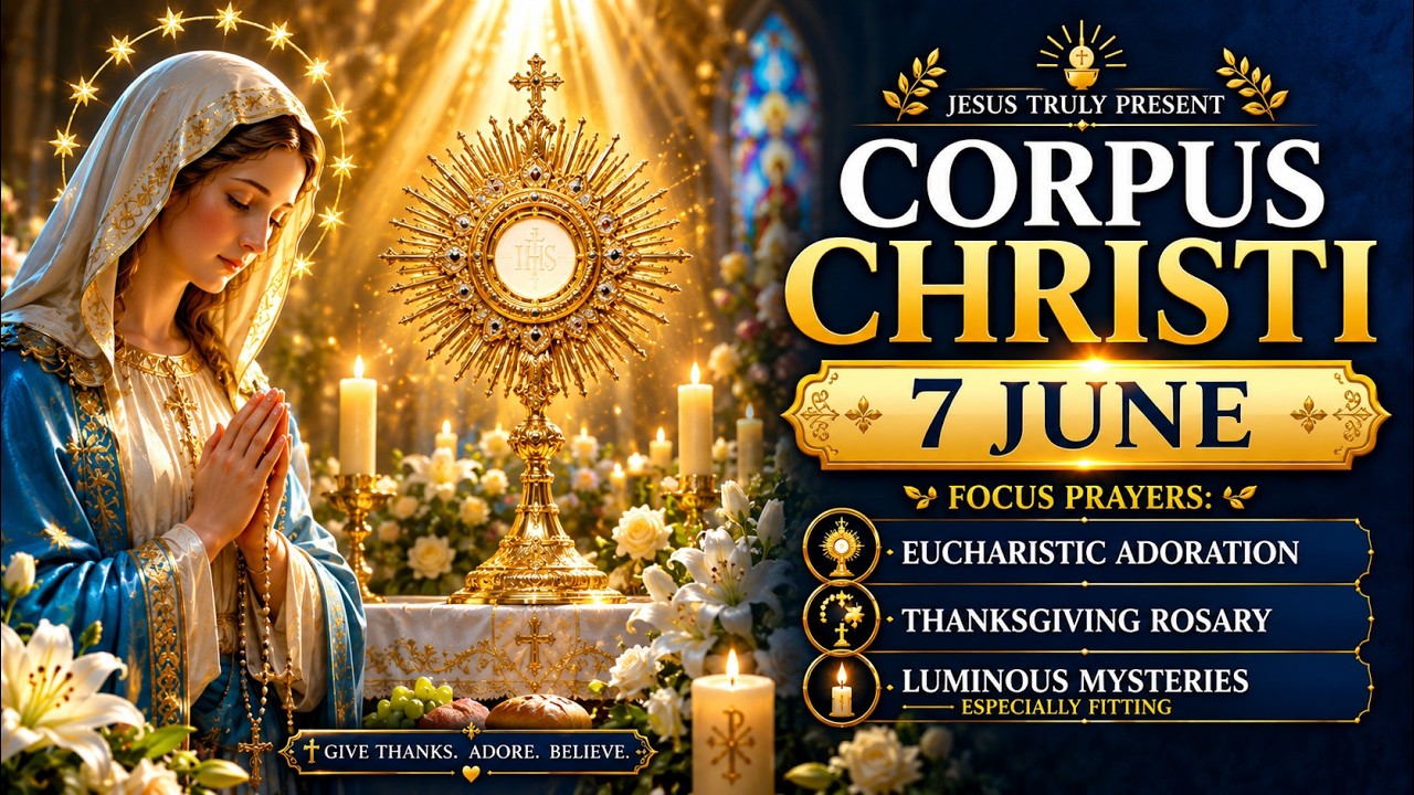 Corpus Christi Special Rosary June 7 | Holy Rosary Today Luminous Mysteries & Eucharistic Adoration
