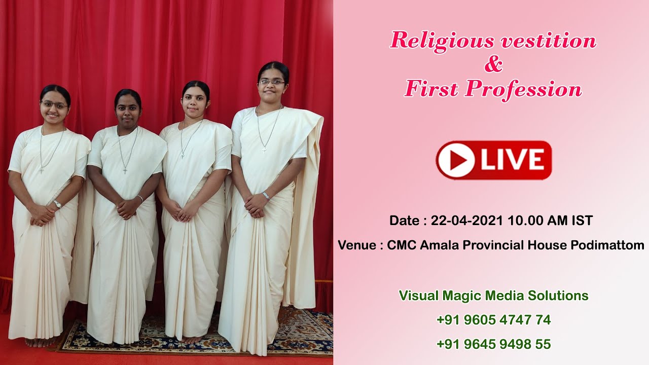 Religious vestition & First Profession - CMC Amala Province Kanjirappally | Live Streaming |
