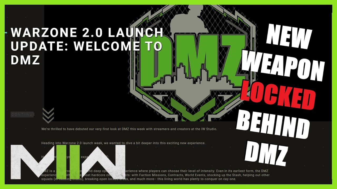 NEW WEAPON LOCKED BEHIND DMZ?? // Modern Warfare 2 Activision Blog Post
