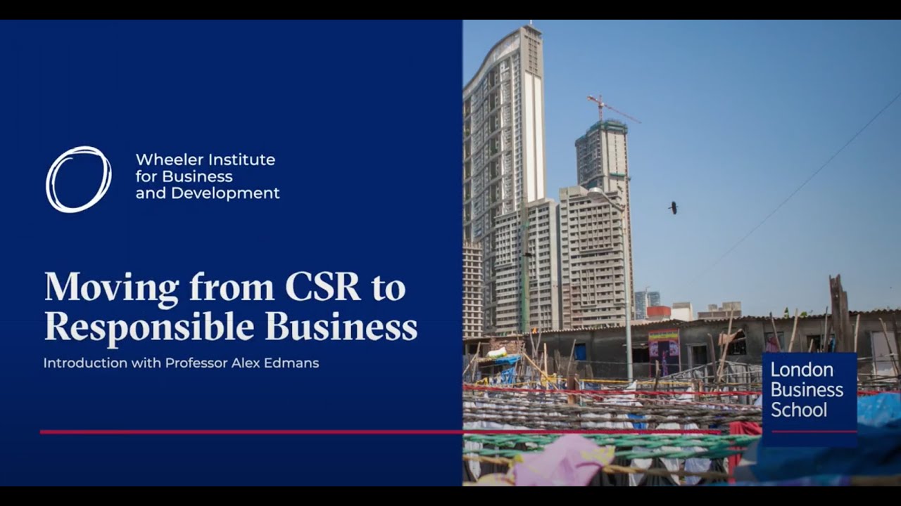 Moving from CSR to responsible business